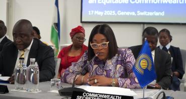 Commonwealth Secretary-General Hon Shirley Botchwey opening the 37th Commonwealth Health Ministers Meeting