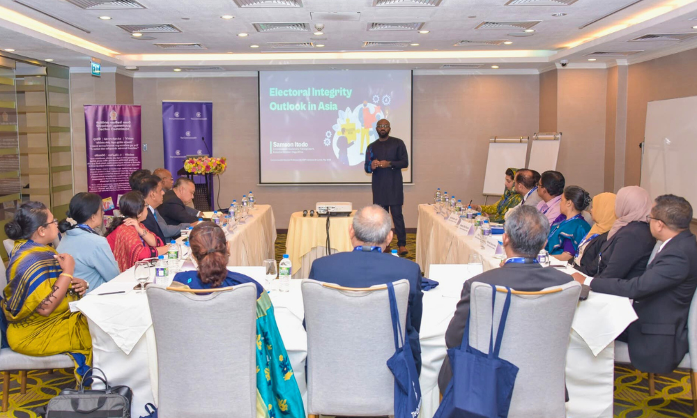 Senior electoral administrators during the Commonwealth election training initiative